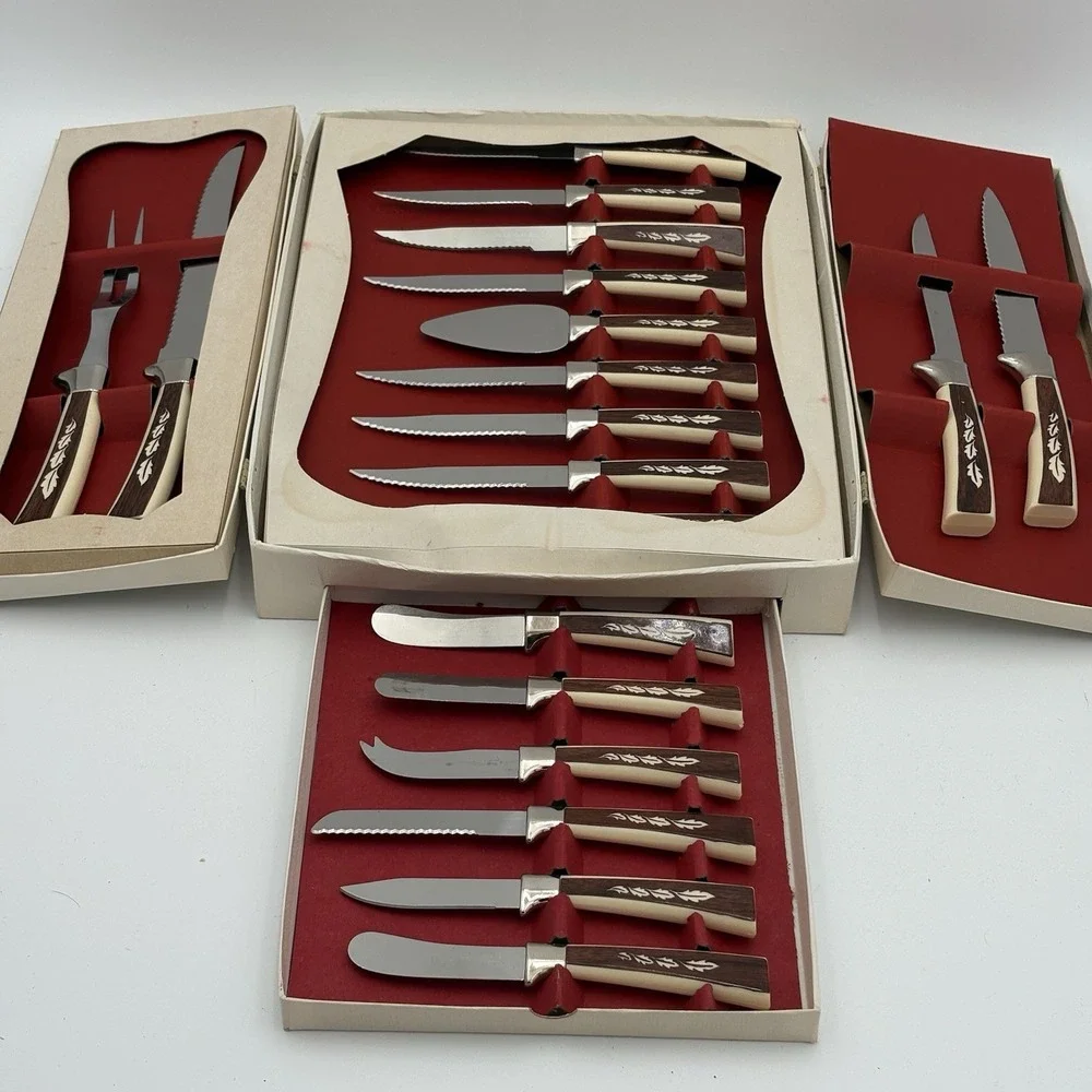 Vintage Regent Sheffield Stainless Steel 19 Piece Treasure Chest Cutlery Set New